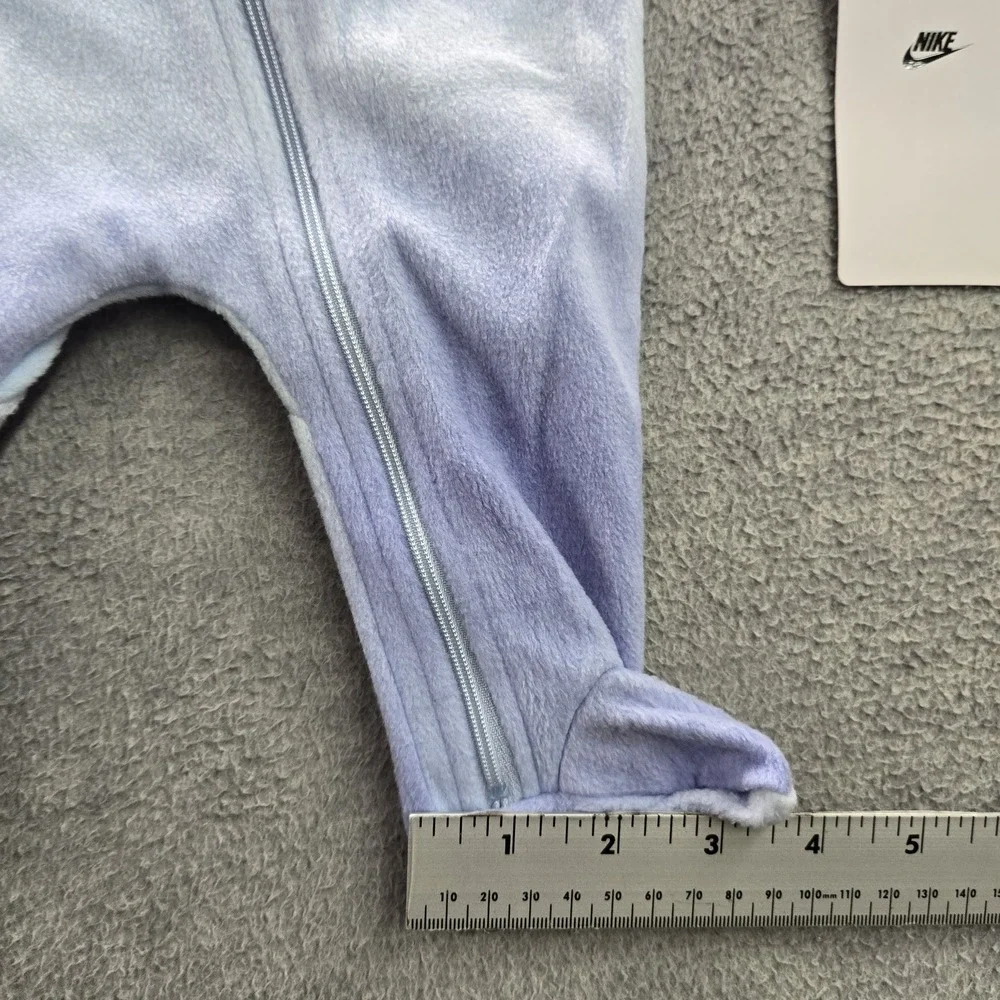 Nike Sleepwear Newborn Toddler 50-56 cm  Blue Fleece Logo Zipper NWT